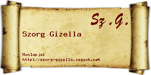 Szorg Gizella névjegykártya